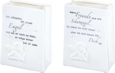 Produktbild von GILDE Porzellan LED Tasche "Schutzengel" VE 4 so