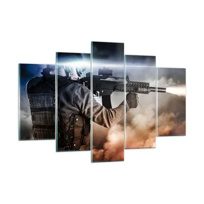 Produktbild von Bilder auf glas - Armee Soldat Shooter kugelsichere Weste - 150x100cm - Glasbilder - Wandbilder - Kunstdruck - Wanddekoration aus Glas - Glas Bilder - Wandbild auf Glas - GEA150x100-2493
