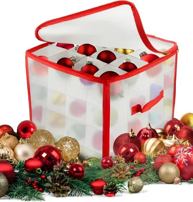 Obrázok produktu pre Úložný box na vianočné ozdoby Červená 64