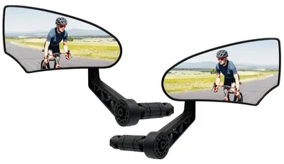 Immagine prodotto di Specchietti per bicicletta, 2 pezzi, in vetro temperato HD, convessi, per manubrio, lato sinistro e destro, compatibili con tubi da 15-20 mm