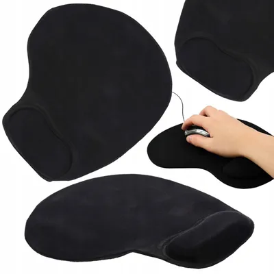 Produktbild von Gel-Mauspad für Maus und Tastatur, Handgelenk, Schwarz, bequem