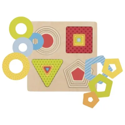 Produktbild von GOKI Geometrische Formen 4in1 Mehrschichtenpuzzle