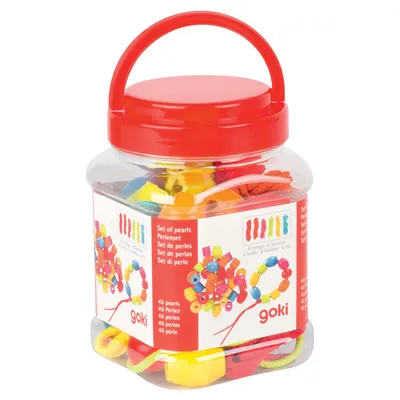 Obrázek produktu pro Goki 58498, Dřevo, Vícebarevný, Mix korálků, 51 kusů