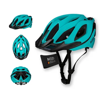 Produktbild von KED Spiri II Trend Allround Fahrradhelm Mit LED Licht Und Reflektor, Optimierter Belüftung und Insektenschutznetz I Farbe: teal matt Größe: 52-58 (M)