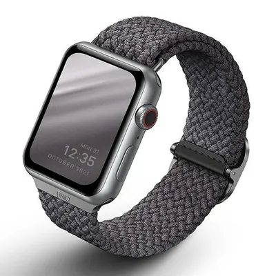 Produktbild von Uniq, Geflochtenes Armband für Apple Watch 40-38mm Aspen, Grau