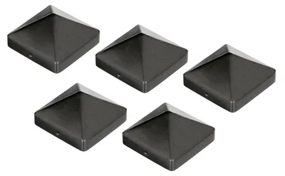 Produktbild von Alberts 5x Pfostenkappe für Holzpfosten, hoch, Aluminium, anthrazit 70x70 mm oder 90x90 mm