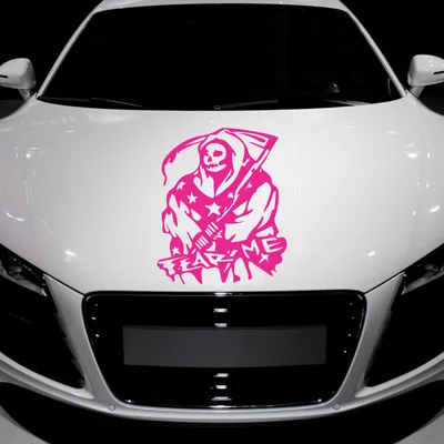Produktbild von Aufkleber - Autoaufkleber "Fear me" 60cm x 50cm pink - Tuning Carystyling Heckscheibe Auto