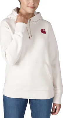 Productafbeelding van Carhartt Clarksburg hoodie met logo op de mouw, kleur: mout