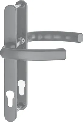 Produktbild von Drückergarnitur LIÈGE - auf Schmalschild 24 mm, 67 - 72, Edelstahl-Effekt