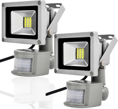 Produktbild von Greenmigo 2X 20W SMD LED Fluter Floodlight Strahler mit Bewegungsmelder Licht Scheinwerfer Außenstrahler Wandstrahler Aluminium IP65 Wasserdicht AC 85-265V Kaltweiß Tageslichtweiß