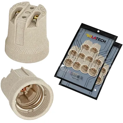 Produktbild von ISOLATECH 20x E27 Keramikfassung (max.250V/4A) – Größe 20 Stk