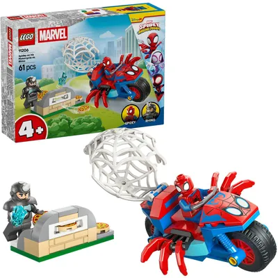 Zdjęcie produktu dla Lego Marvel 11206 Spidey na motocyklu kontra Rhino