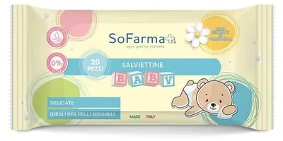 Immagine prodotto di Salviettine Baby Camomilla 20 Pezzi Sofarmapiu'