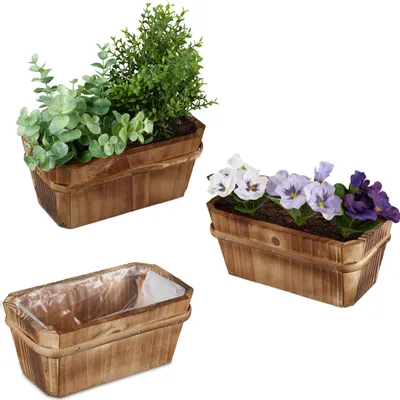Produktbild von relaxdays Malý květinový box sada 3 kusů