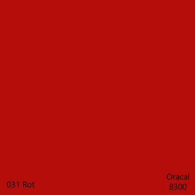 Produktbild von DIN A4 Oracal 8300 Transparent Cal – 32 Farben, Plotterfolie für Glas & Fenster, DIY Folie 1 Stk. 031Rot