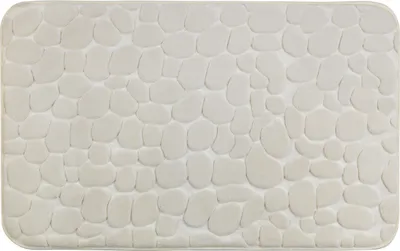 Produktbild von WENKO Badteppich Pebbles Beige Badematte 50x80 cm Badezimmer Teppich 80 x 50 cm