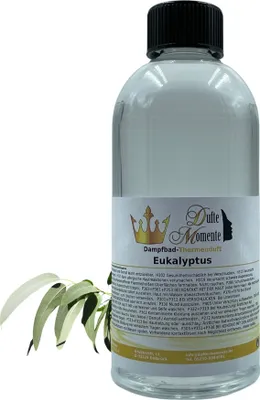 Produktbild von Dufte Momente  500ml Dampfbad Duft - Eukalyptus - Konzentrat für Dampfbad, Dampfdusche, Verdampferanlage - auch für Profi Anwender geeignet