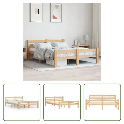 Produktbild von The Living Store Massivholzbett Kiefer 140x200 cm