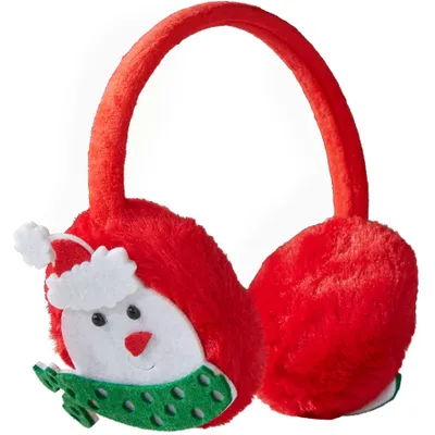 Produktbild von Ohrenschützer mit Schneemann-Motiv - rot