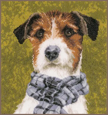 Produktbild von Lanarte PN-0167505 Hund mit Schal Kreuzstichpackung