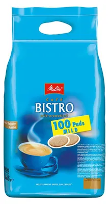 Zdjęcie produktu dla Melitta Bistro Coffee Pads mild fine roast coffee 100 sztuk 700g