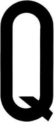 Image de Autocollant alphanumérique "Lampa Q", dimensions 80 x 35 mm