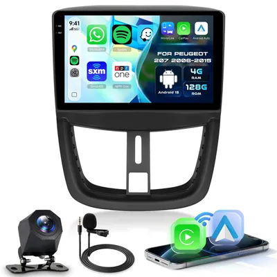 Obrázek produktu pro Autorádio 4G s 128G paměti pro model 207 (2006-2015) s funkcí Carplay