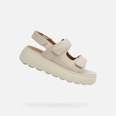 Produktbild von Geox Cremefarbene Damensandalen Spherica EC4.1 S 41