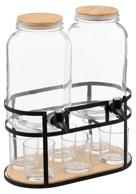 Produktbild von 2er-set getränkeautomaten duo 3,3l mit 6 gläsern - SG Secret de Gourmet