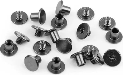 Schraubnieten Buchschrauben 10Stk Ø 10mm / 8,7 mm anthrazit