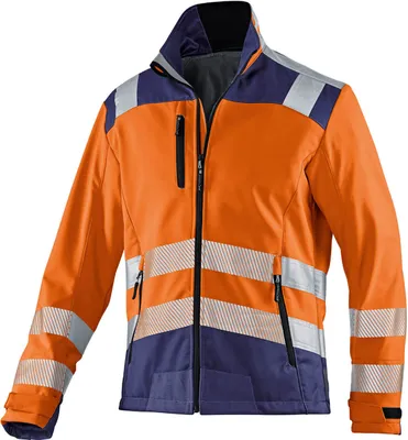 Produktbild von Kübler Reflectiq Softshell Jacke PSA 2 warnorange/dunkelblau Gr. XL