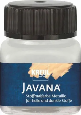Produktbild von KREUL Javana Stoffmalfarbe Metallic Silber 20 ml