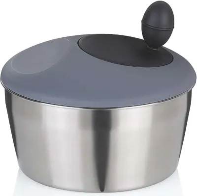 Produktbild von Salatschleuder, 4,0 L, 24,5 cm, Edelstahl, Silber, Grau - Kela | Romy