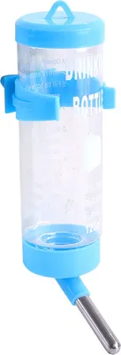Produktbild von 125/500 ml Hamster-Wasserflasche mit Skala, tropffrei, auslaufsicher, Trinkbrunnen, Hängespender, automatischer Futterspender