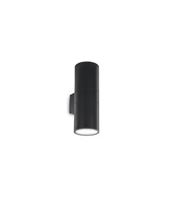 Produktbild von Moderne Wandleuchte Gun Aluminium Schwarz 2 Lichter E27