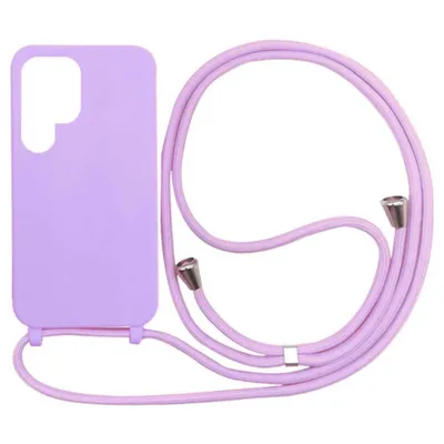 Produktbild von Smartphonics Samsung Galaxy S23 Ultra Tasche mit Lanyard - Lila