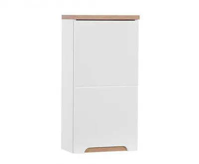 Produktbild von Weißer Hängeschrank 35 Cm, 1 Tür, Mdf, Eiche, Modern, Für Badezimmer
