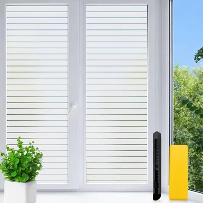 Sichtschutz-Fensterfolie Streifen 44,5x200 cm, statisch haftend