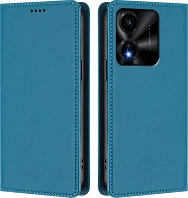Produktbild von Handyhülle für Honor X5c/Honor X5c Plus, Kunstleder Klapphülle Stoßfeste Magnetische Hülle mit Ständer Blau