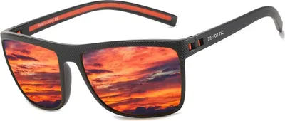 Produktbild von Polarisierte Herren Sonnenbrille TR90 Rahmen UV400 Schutz Schwarz/Orange