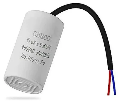 Zdjęcie produktu dla Kondensator silnikowy CBB60 450V 6UF rozruchowy do urządzeń 50/60HZ
