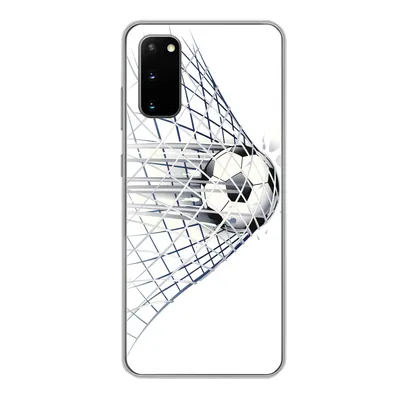 Produktbild von MuchoWow® Handyhülle Schutzhülle Hülle für Samsung Galaxy S20 Eine Illustration eines Fußballs, der ins Tor geht - Jungen - Mädchen - Kinder Silikon Softcase Handy Hülle - Bild