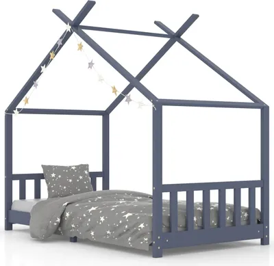 Obrázek produktu pro vidaXL Dětská postel Grey Solid Pine 90 x 200 cm