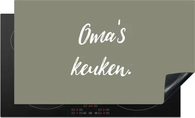 Produktbild von KitchenYeah© Herdabdeckplatte Zitate - Sprichwörter - Großmutters Küche - Küche , 91x52cm, Küche Deko, Glaskeramikkochfeld Herdabdeckung, Abdeckplatte fùr Kochfeld