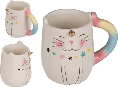 Obrázek produktu pro OOTB Hrnek Kočka jednorožec cca 13 x 9 cm