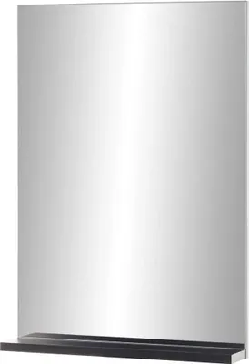 Produktbild von Badezimmer Spiegel mit Ablage CHARLESTON-61 in schwarz, B/H/T: ca. 60/85/12 cm