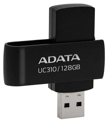 Obrázek produktu pro ADATA UC310, 128 GB, USB Typ-A, 3.2 Gen 1 (3.1 Gen 1), 100 MB/s, Kloub, Černá