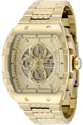Immagine prodotto di Invicta S1 Rally 50237 Orologio da Uomo - Movimento al Quarzo - Acciaio Inossidabile con Quadrante Dorato - 47 mm