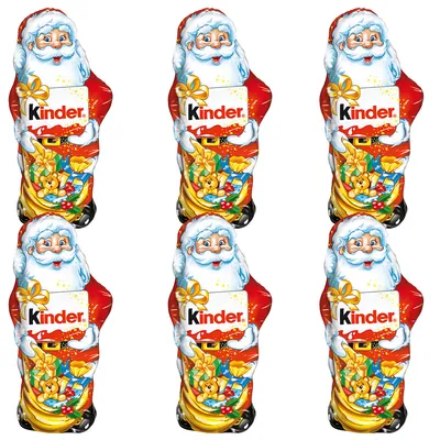 Zdjęcie produktu dla Czekoladowy Ojciec Gwiazdka dla dzieci z mlecznej czekolady 110g 6-pak
