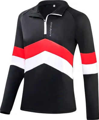 Produktbild von BLACK CREVICE - Damen Funktionsshirt/Skirolli/Midlayer | Farbe: Schwarz/Rot | Größe: 36